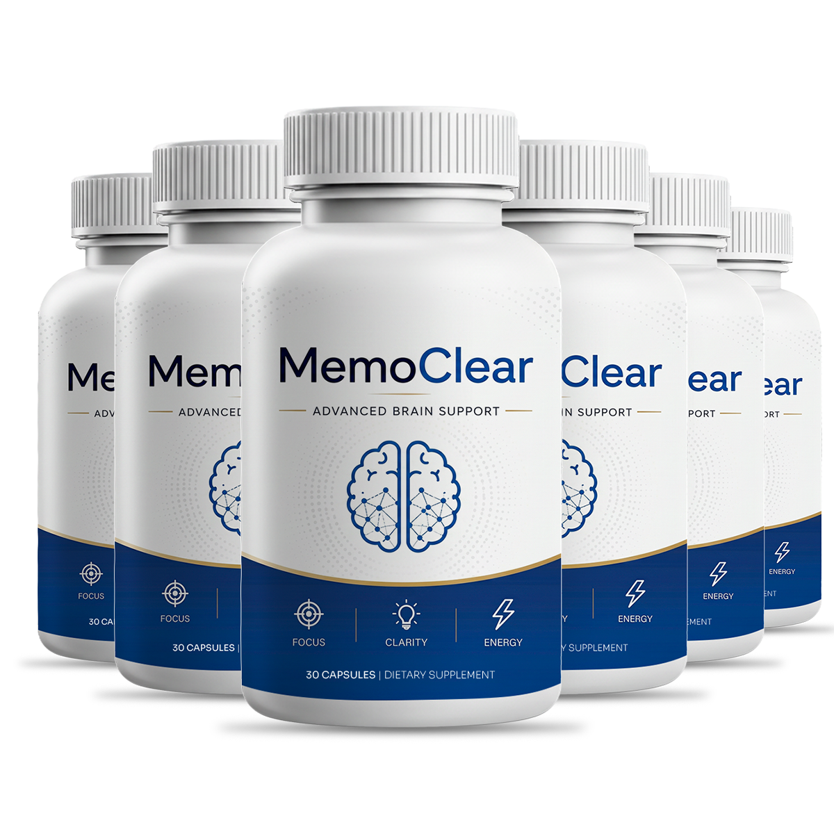 Memoclear® 6 bottle pack — 180-day memory and brain support supply
